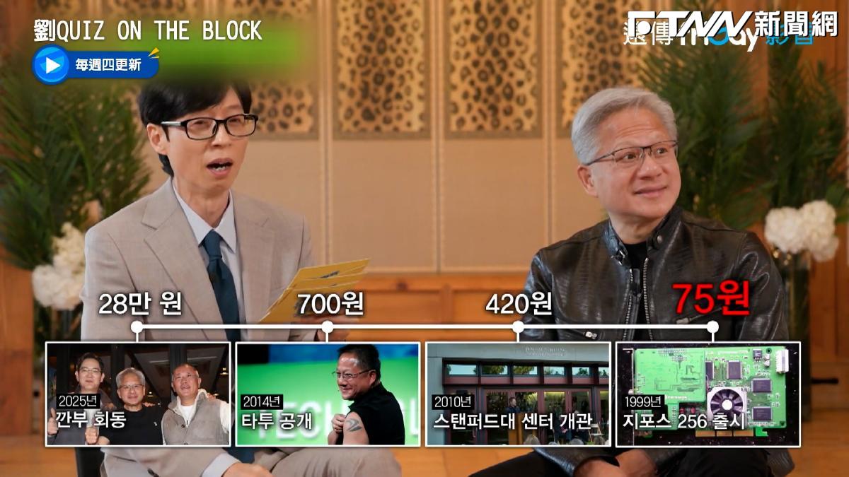 影／黃仁勳登《劉Quiz》霸氣對賭100